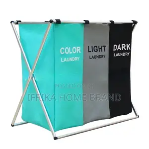 Clean or Dirty Clothes Basket, Laundry Trolley Storage Organizer