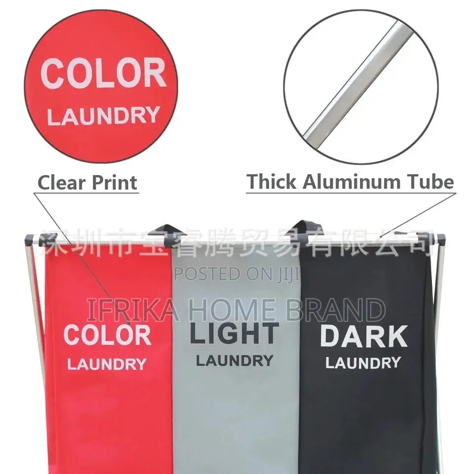 Clean or Dirty Clothes Basket, Laundry Trolley Storage Organizer
