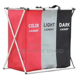 Clean or Dirty Clothes Basket, Laundry Trolley Storage Organizer