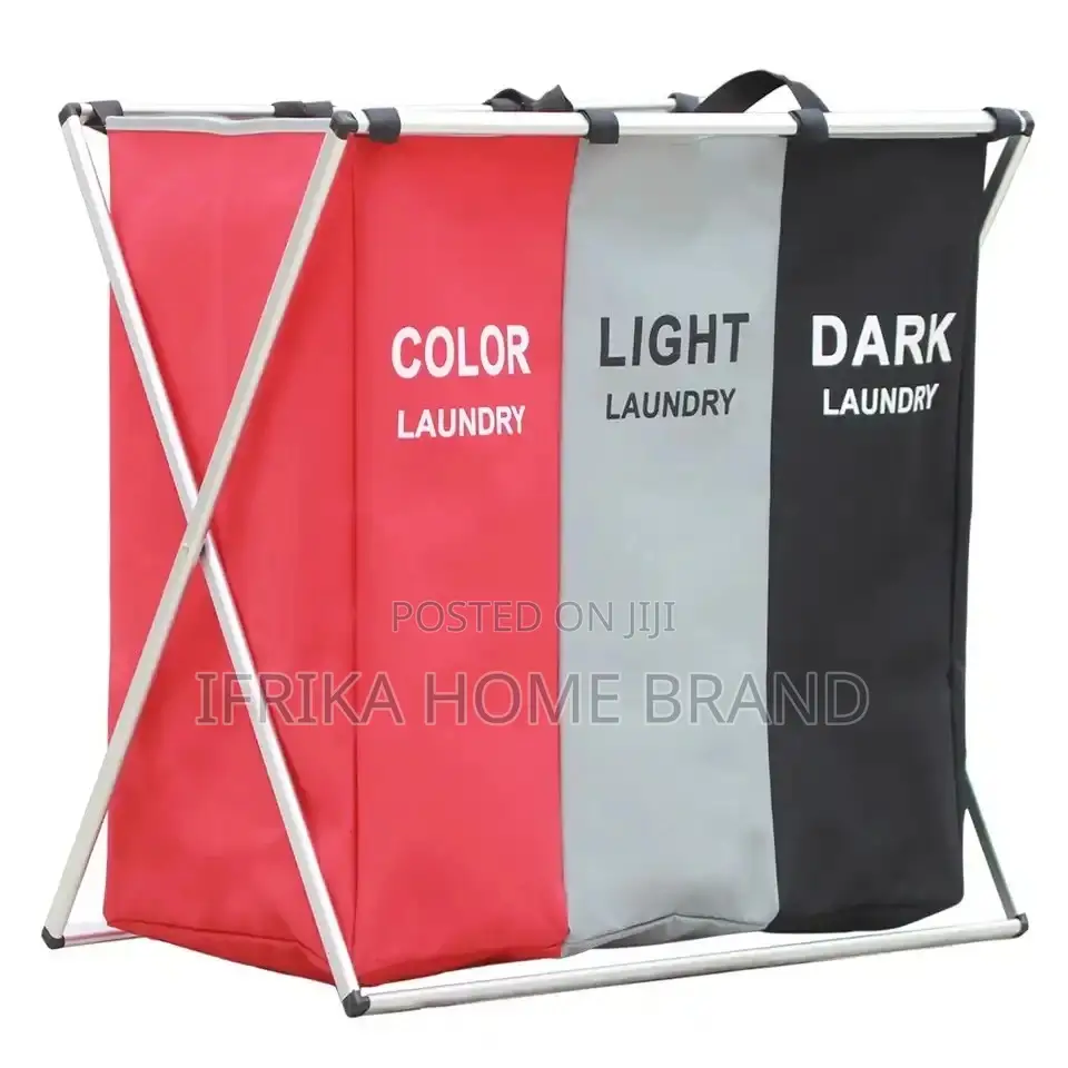 Clean or Dirty Clothes Basket, Laundry Trolley Storage Organizer