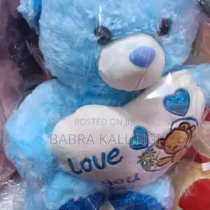 L Love You Blue Teddy Bear. Big Size