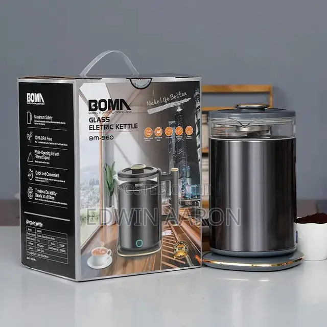 Boma Electric Glass Kettle 1.7L