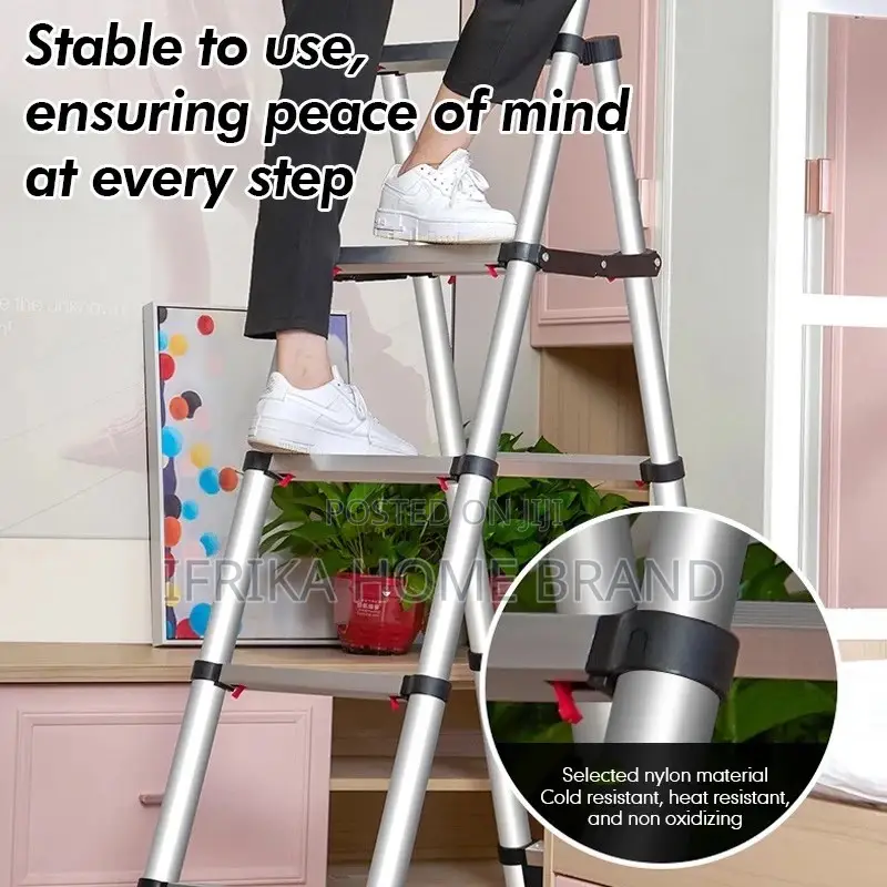 6 Step Ladder Folding Ladder Aluminum Telescopic Ladder