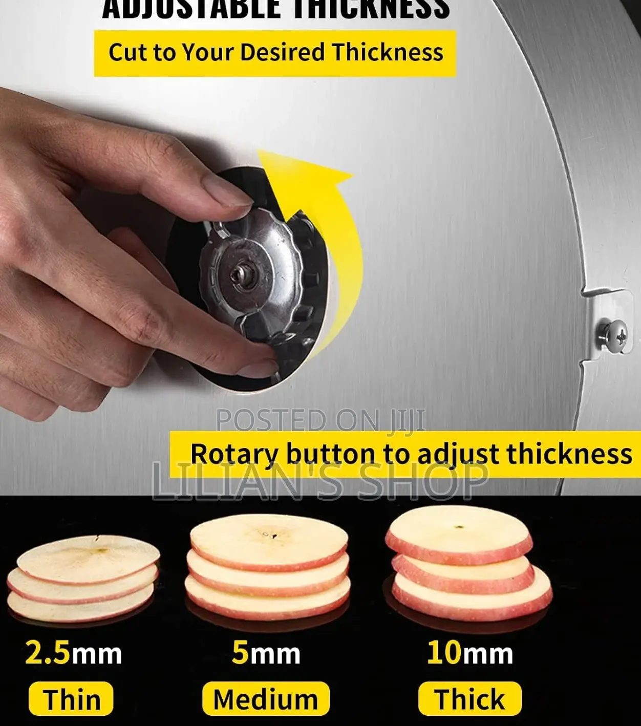 Stainless Steel Electric Food Vegetable Slicer - Sliver