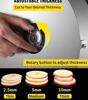 Stainless Steel Electric Food Vegetable Slicer - Sliver