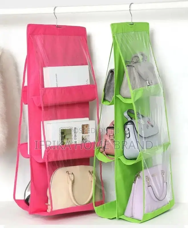 Hanging Storage Bag 6 Pocket Transparent Pocket