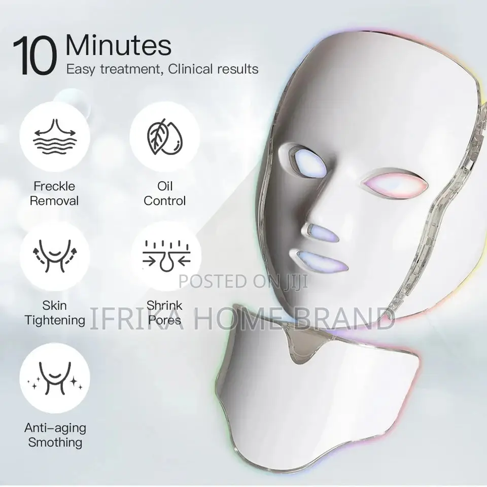 LED Photon Beauty Mask 7 Facial Makeup Mask