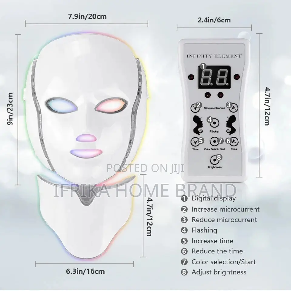 LED Photon Beauty Mask 7 Facial Makeup Mask