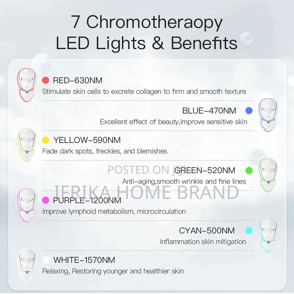 LED Photon Beauty Mask 7 Facial Makeup Mask