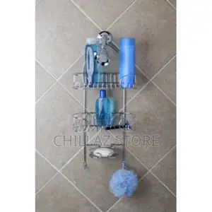 Bathroom Organizer Vertical Fit Shower Caddy Storage Rack –