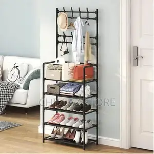 Multi-Functional Hat Coat Stand With 5 Tier Shoe Rack