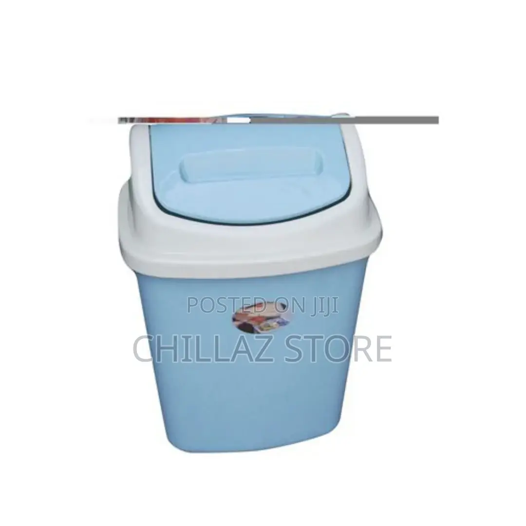 10L Push Dust Bin – Multicolor Blue, Green, Grey
