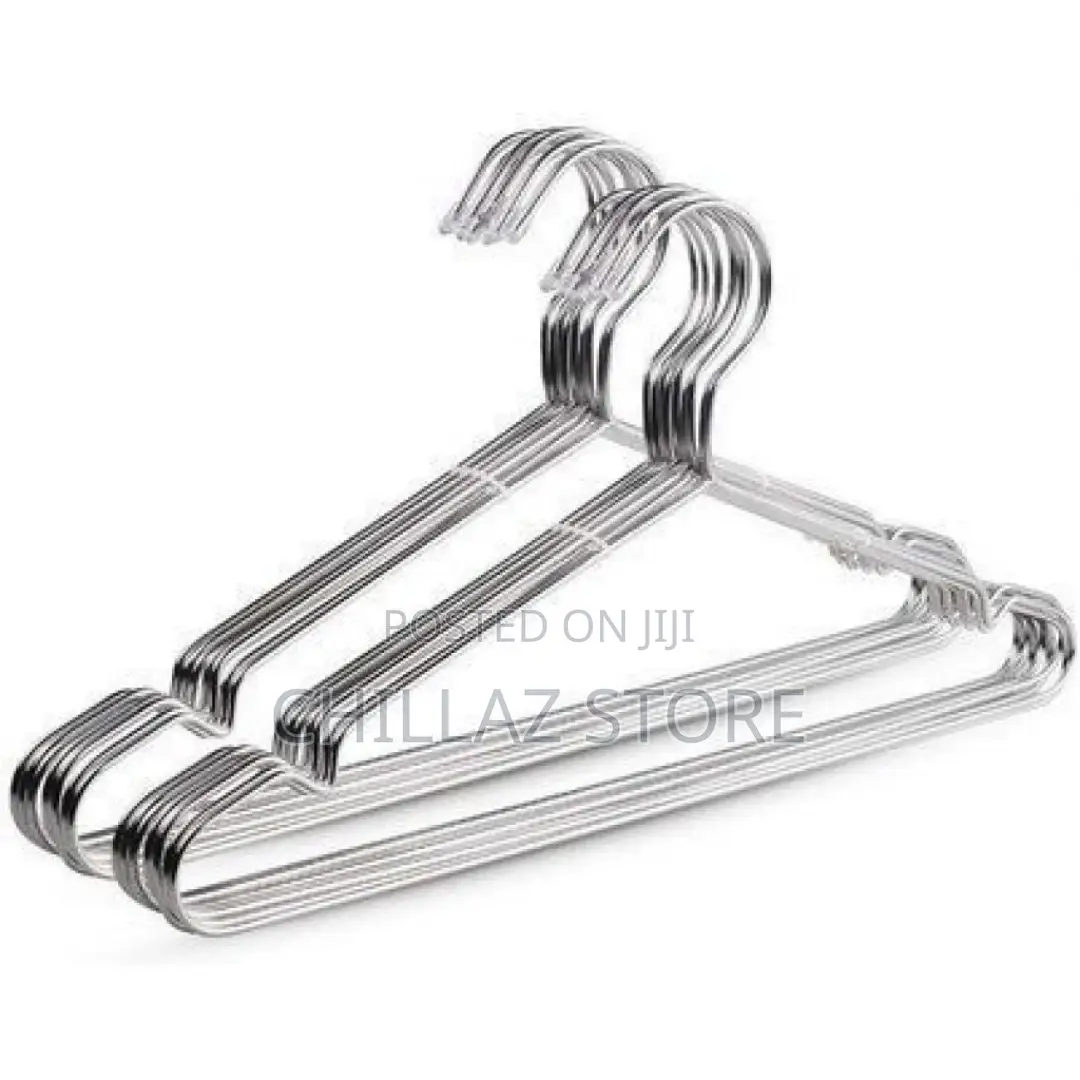 A 10 PCS Steel Clothes Hangers-Stainless Steel