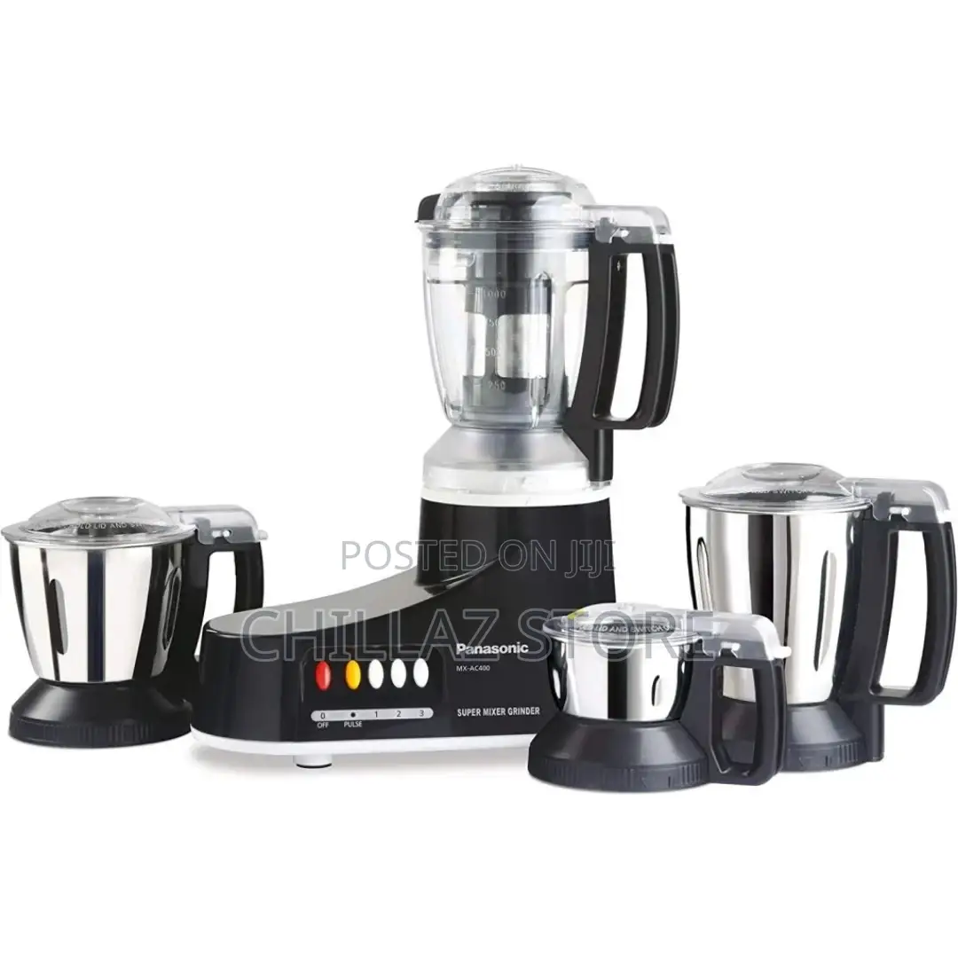 Panasonic MX-AC400 550-Watt Super Mixer Grinder With 4 Jars