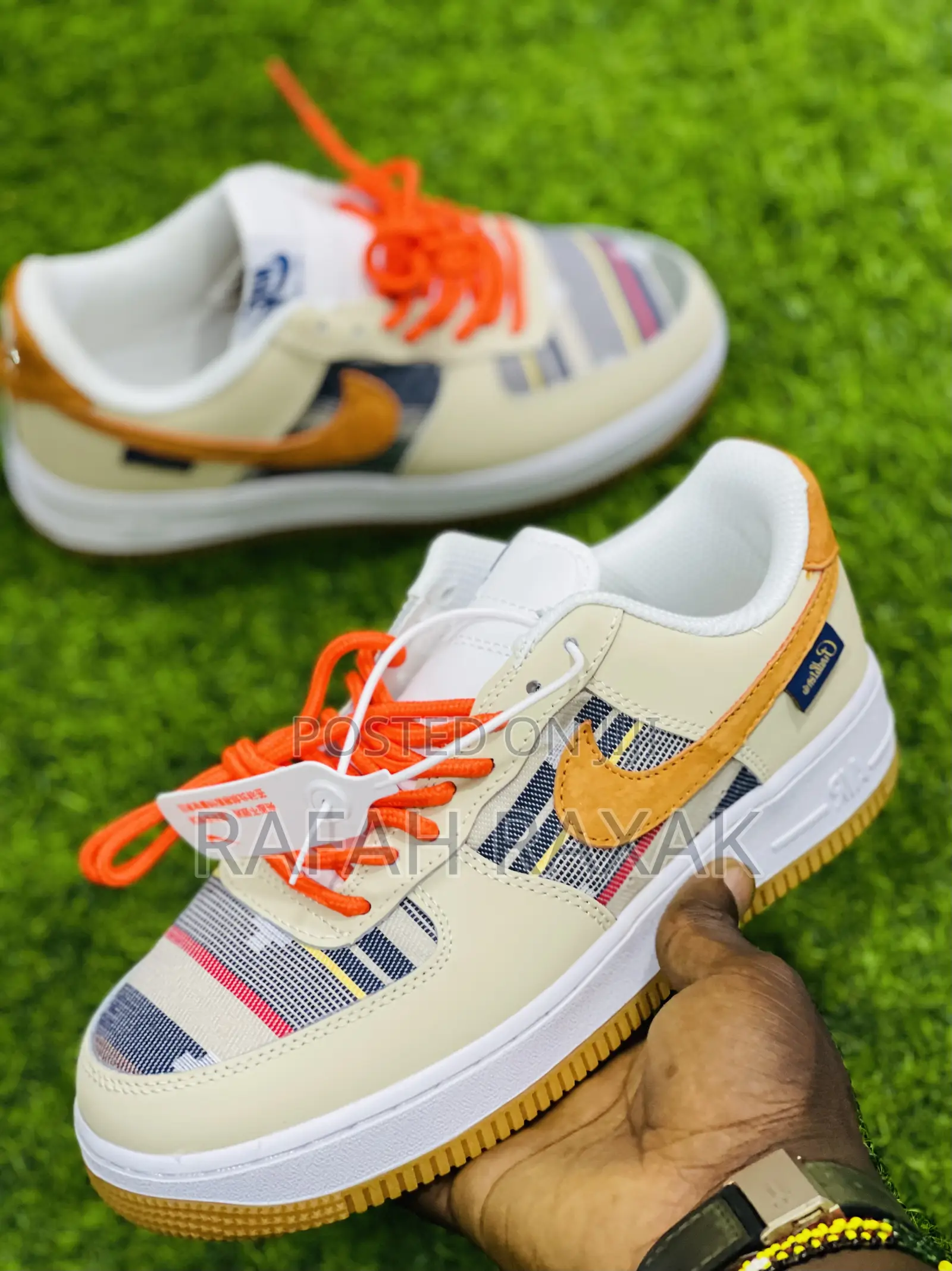 Original Unisex Nike Air Force 1 White Brown Sneaker