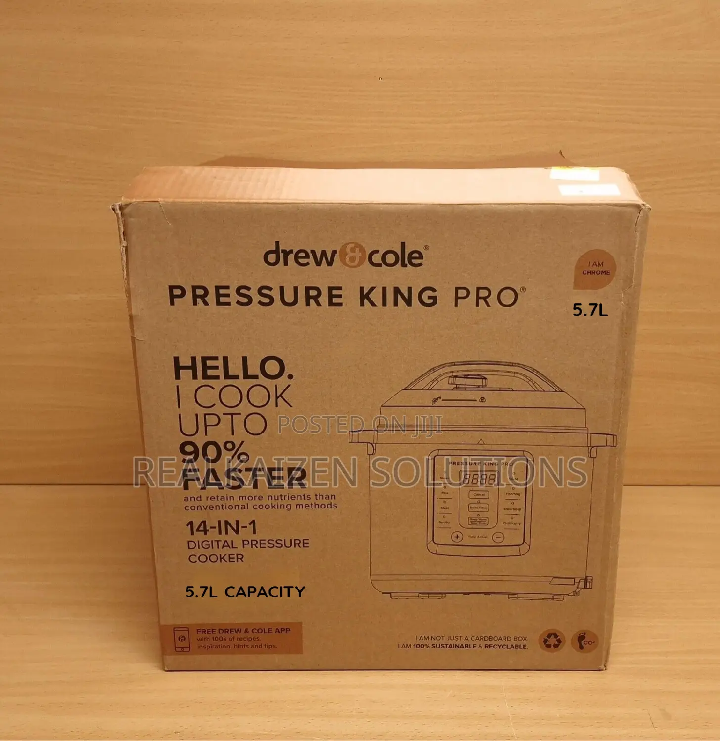 UK DREW COLE 5.7L Pressure King Pro 14-in-1 Pressure Cooker
