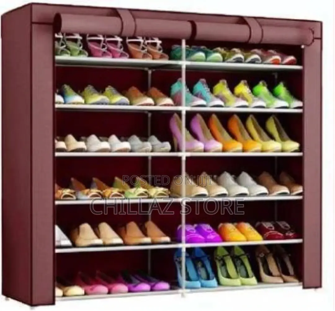 12 Layer Foldable Collapsible Shoe Rack Metal