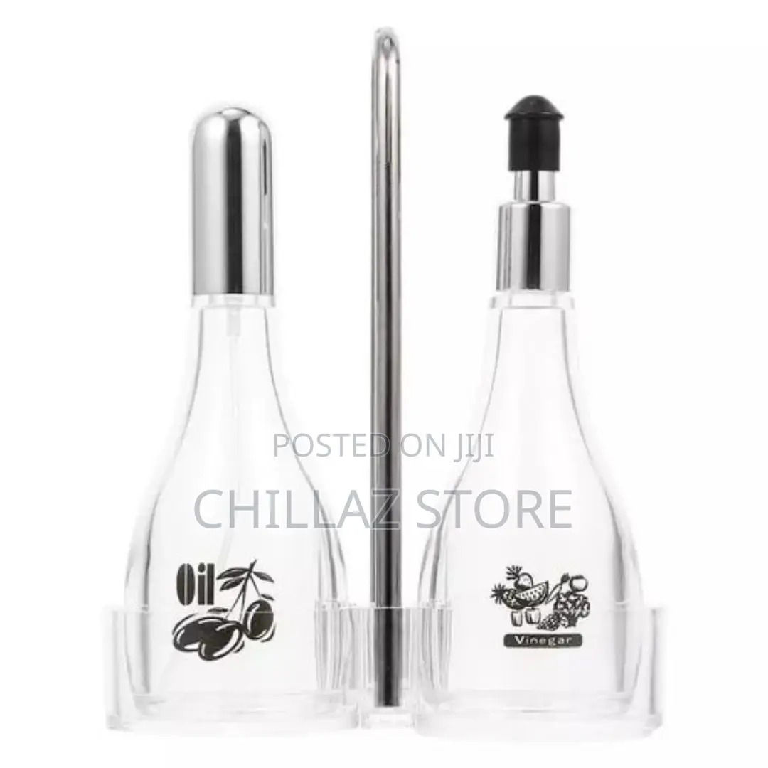 2 PCS Acrylic Vinegar Oil Dispenser Sauce Sprayer Bottle Set