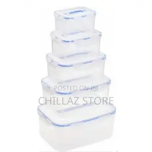 5 Pc Airtight Food Storage Containers Tins With Lids,Multi
