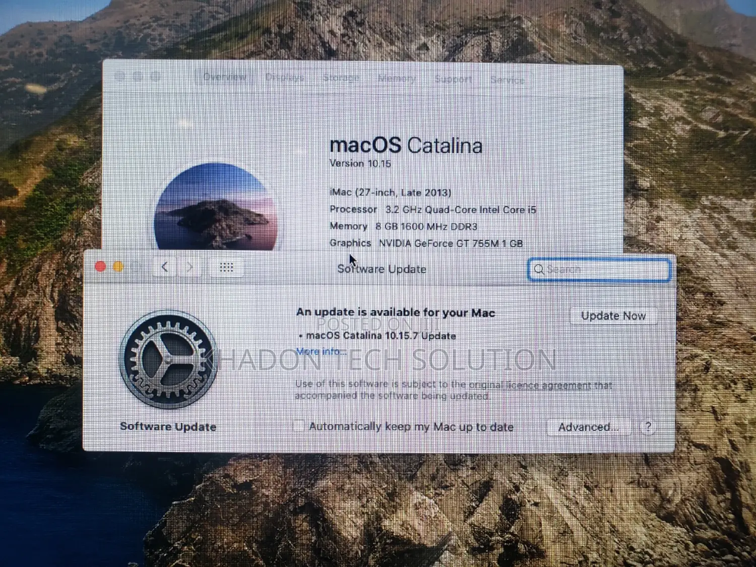 Desktop Computer Apple iMac 8GB Intel Core I5 SSD 1T