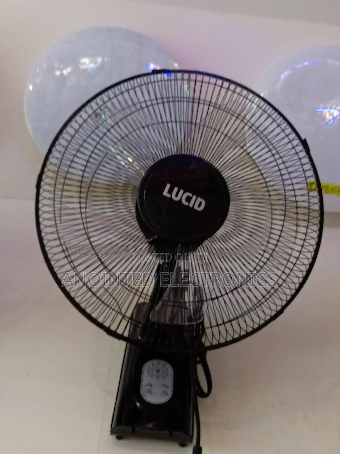 Lucid Remote Wall Fans Black