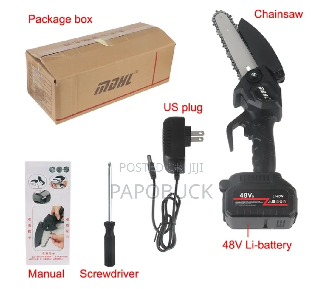 Electric Chainsaw With Rechargeable Battery
