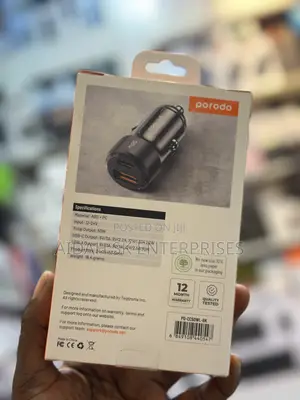 PORODO 50w Dual Port iPhone Car Charger