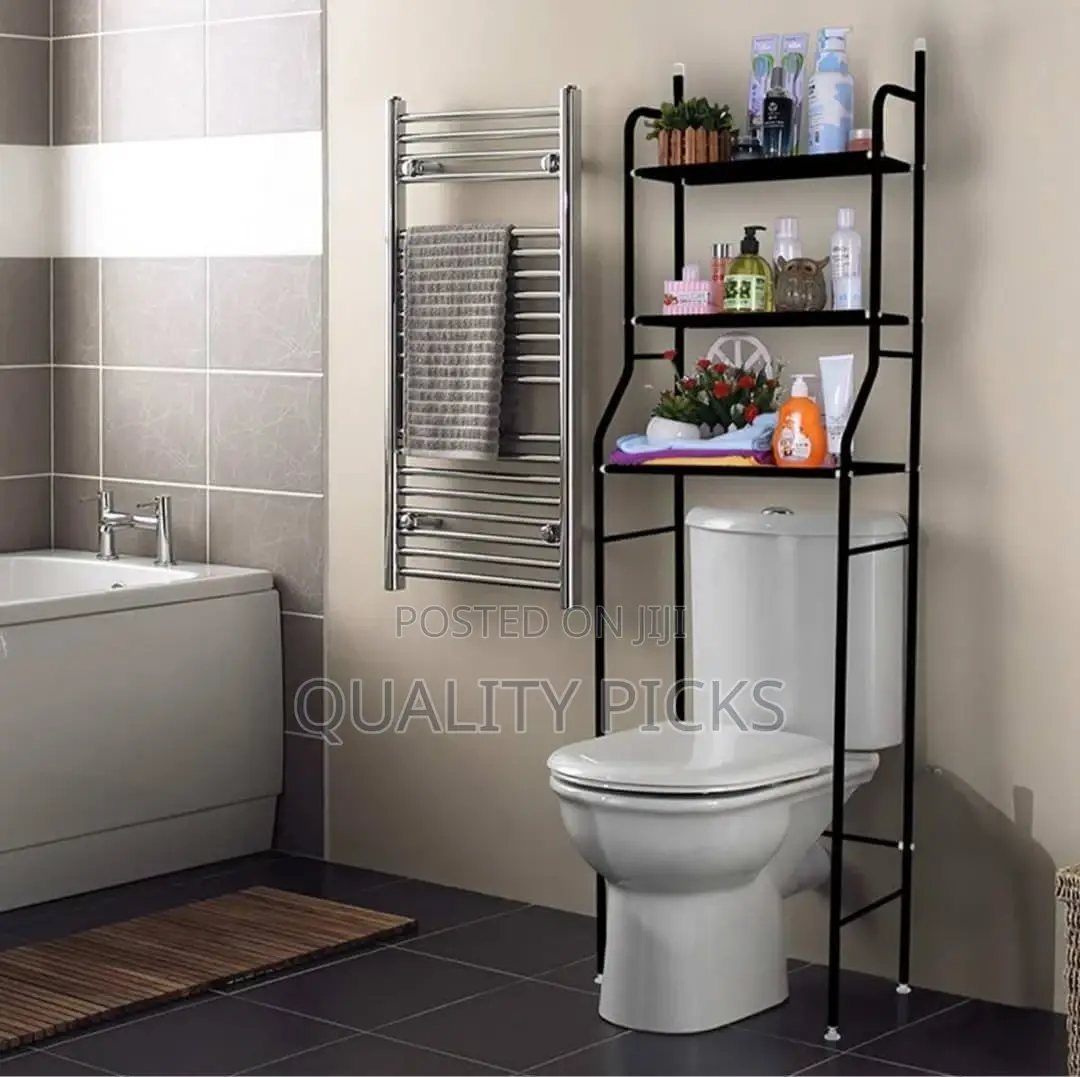 Metallic Bathroom Shelf Rack