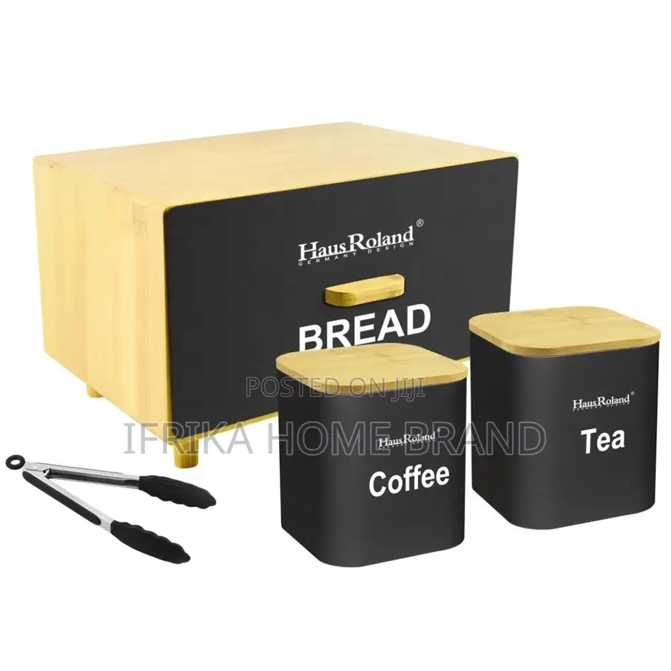 Bread Box Set, Kitchen Storage Container, Coffee Sugar Tea