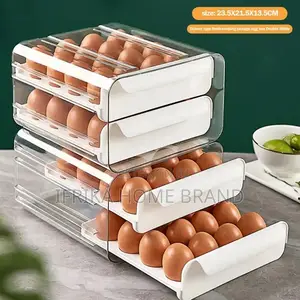 Automatic Scrolling Egg Rack Holder Drawer Storage Box 2