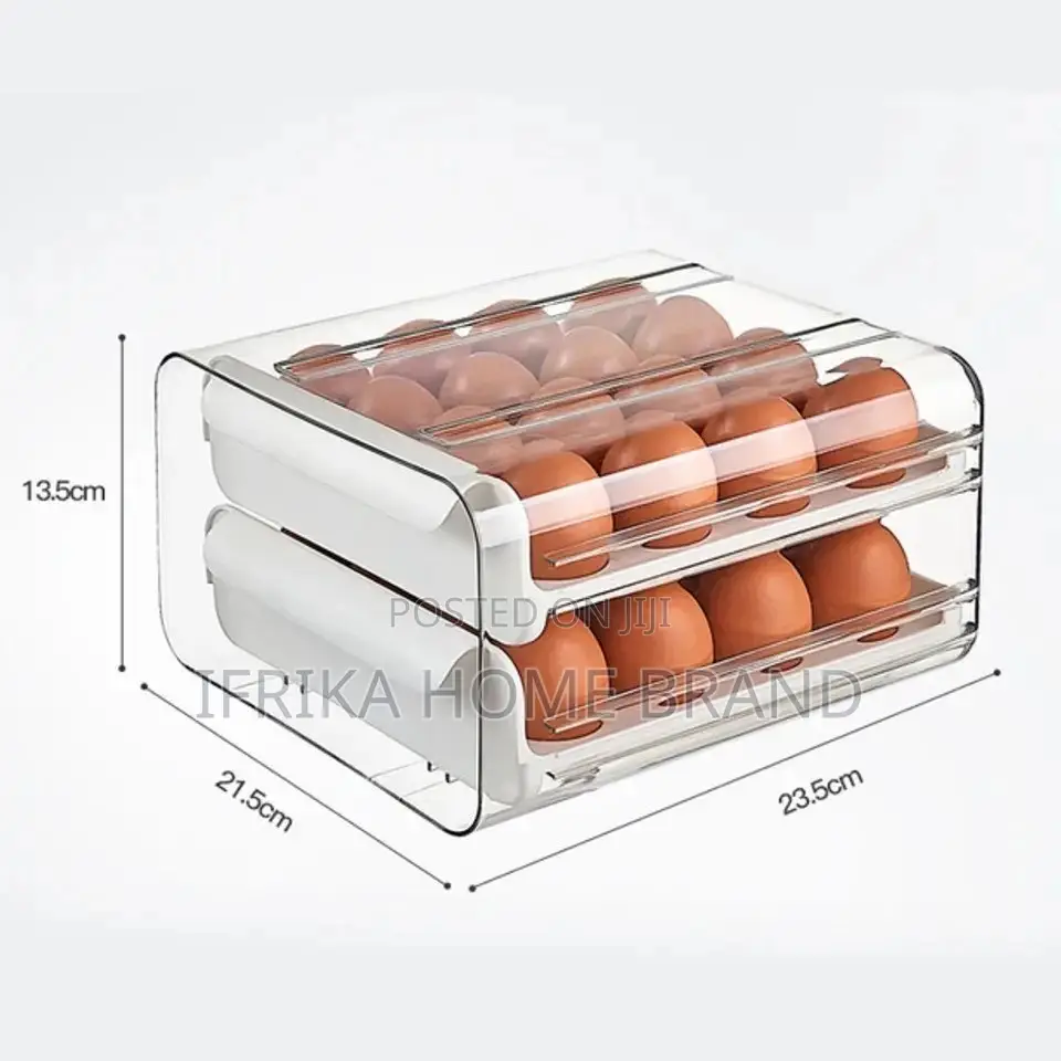 Automatic Scrolling Egg Rack Holder Drawer Storage Box 2