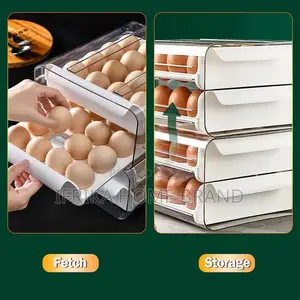Automatic Scrolling Egg Rack Holder Drawer Storage Box 2