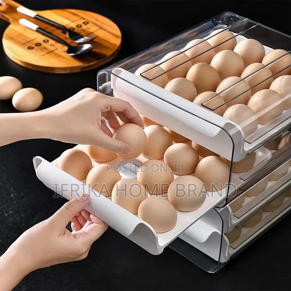 Automatic Scrolling Egg Rack Holder Drawer Storage Box 2