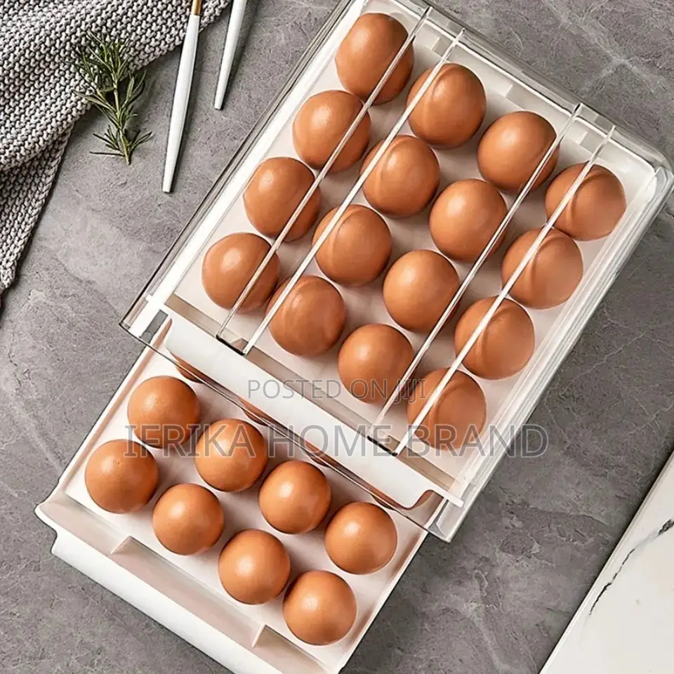 Automatic Scrolling Egg Rack Holder Drawer Storage Box 2