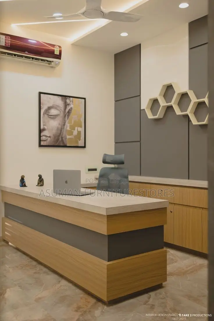Modern Reception Desk Call Us On