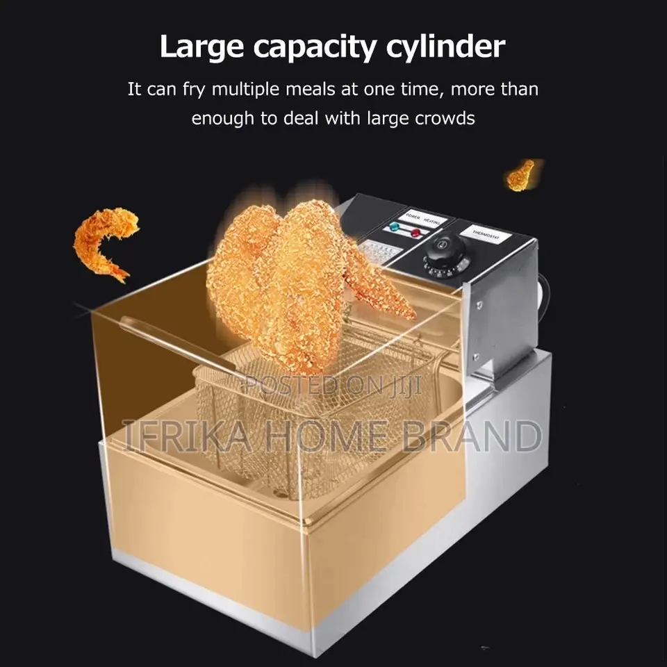 Electric Fryers Multifunctional 6L 2500W Stainless Steel