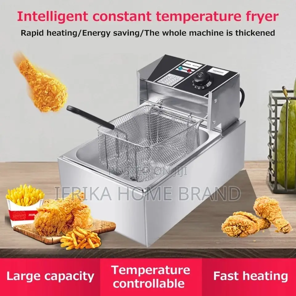 Electric Fryers Multifunctional 6L 2500W Stainless Steel