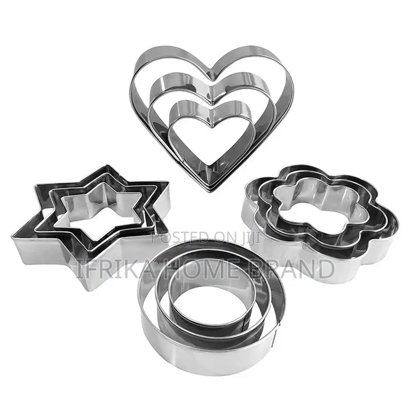 3pcs/Set Stainless Steel Candy Biscuit Jelly Cookie Cutter