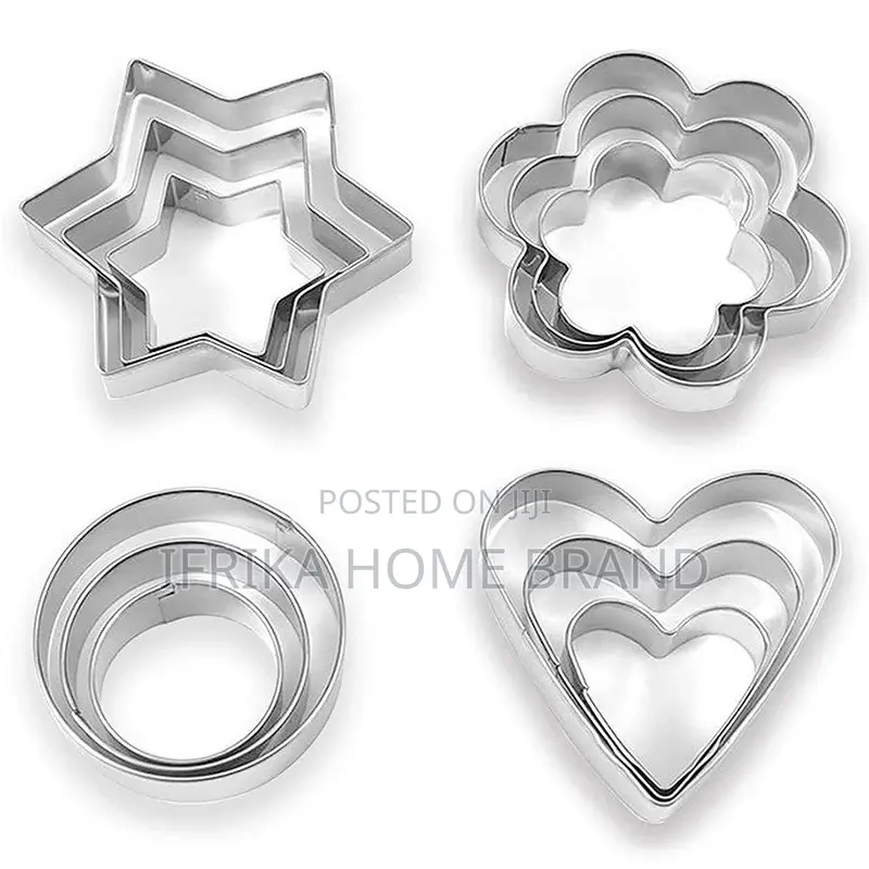 3pcs/Set Stainless Steel Candy Biscuit Jelly Cookie Cutter