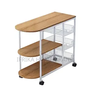 Kitchen Table Rack With Wheel Floor 3 Layer Spice Rack