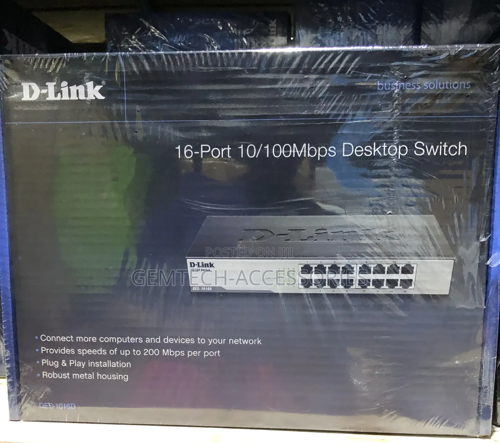 16 Port Dlink 10/100mbps Desktop Switch DES-1016D