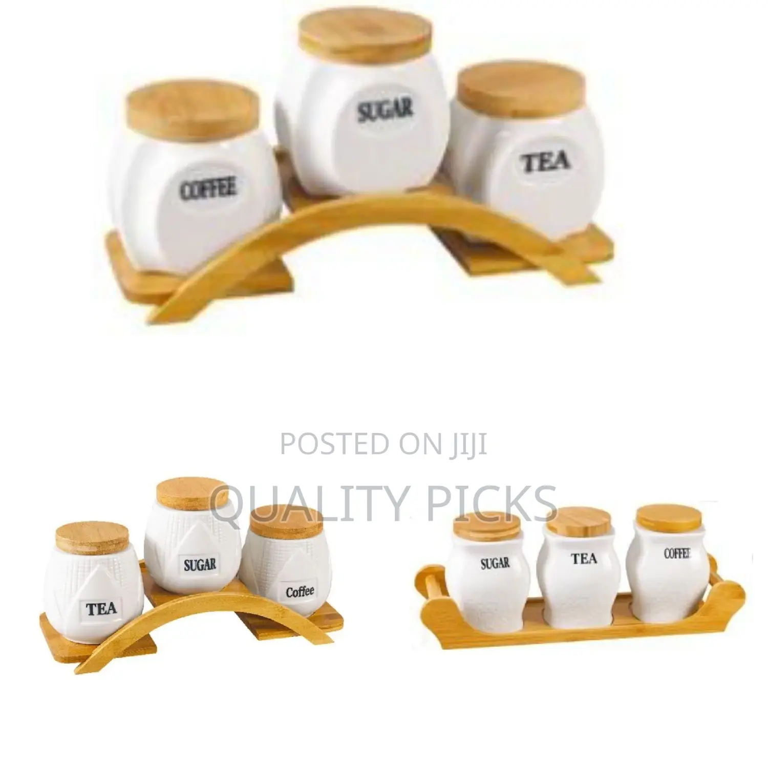 Sugar Bowl With Wooden Holder