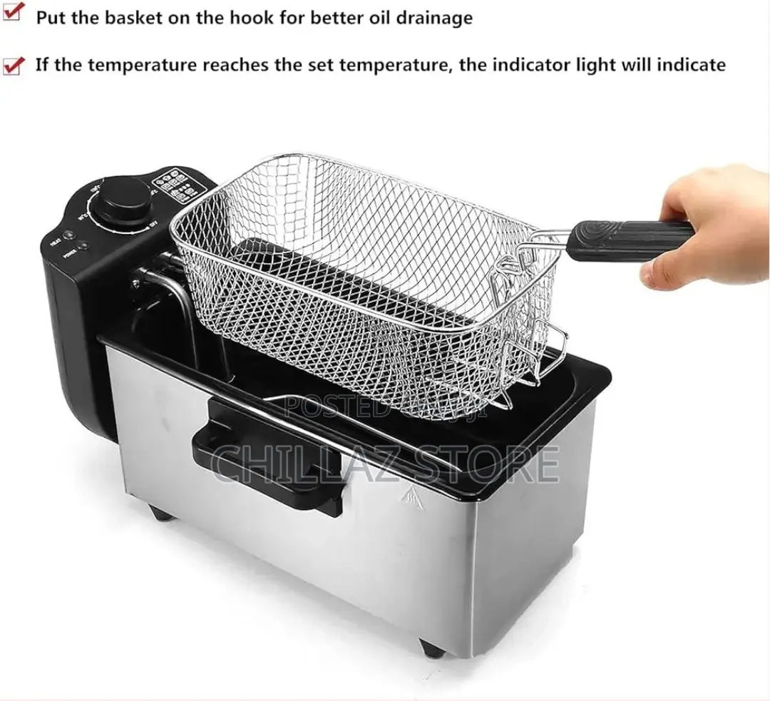 ADH 3 Litres Deep Fryer – Stainless Steel