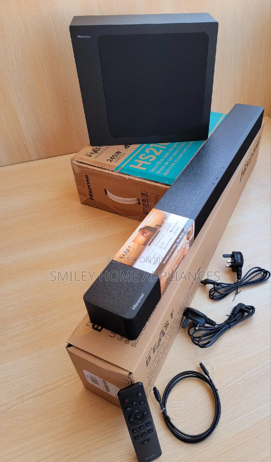 Wireless 2.1channel Hisense Soundbar 240watts