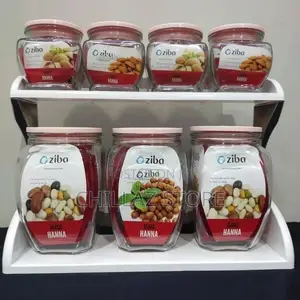 Oziba 7 PCS Glass Spice Jars Set Sugar Tea Coffee Canisters