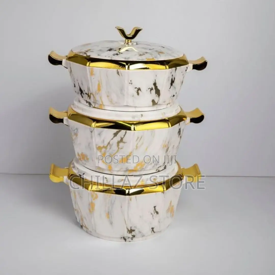 Luxury 3-Piece 2.1/2.6/3.1qt Hot Pot Food Warmer/Cooler,