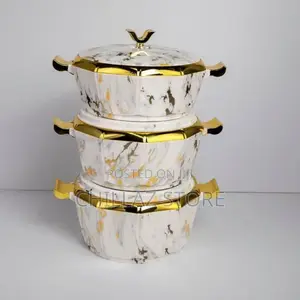 Luxury 3-Piece 2.1/2.6/3.1qt Hot Pot Food Warmer/Cooler,