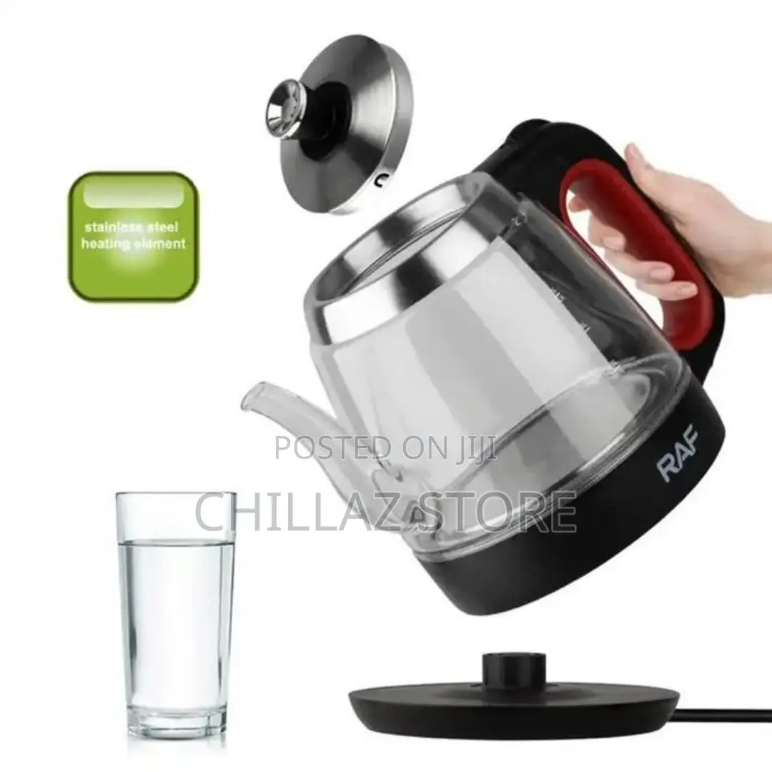 RAF 1.2L Electric Glass Kettle Heat Boiling Ceramic Glass