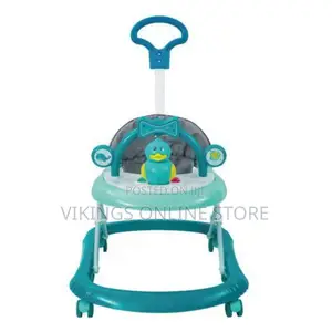 Mom Easy Baby Walker With Push Handle-Blue