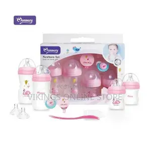 Momeasy Newborn Bottle Feeding Gift Set.Pink